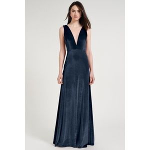 Logan French Blue Jenny Yoo Bridesmaid Dress Gown